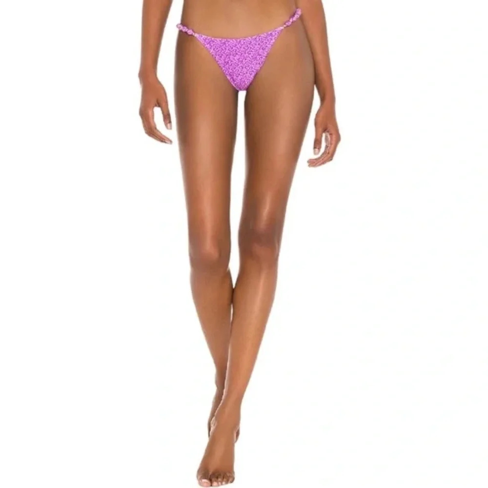 Vix Paula Hermanny Beads Bottom String Cheeky Bikini Lyra Purple Medium